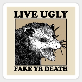 Live Ugly / Possum Lover Design Sticker